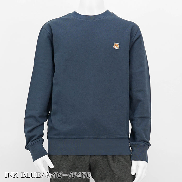 MAISON KITSUNE メンズ スウェットシャツ FOX HEAD PATCH REGULAR SWEATSHIRT LM00301 KM0001 3カラー