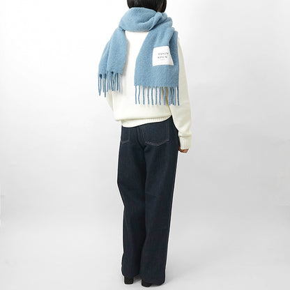 MAISON KITSUNE レディース メンズ マフラー ALPACA SCARF LM06206 WA0022 POWDER BLUE ブルー 0331