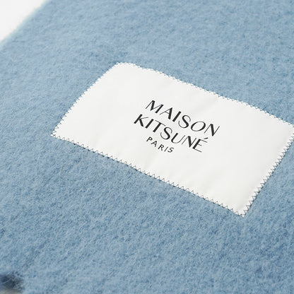MAISON KITSUNE レディース メンズ マフラー ALPACA SCARF LM06206 WA0022 POWDER BLUE ブルー 0331
