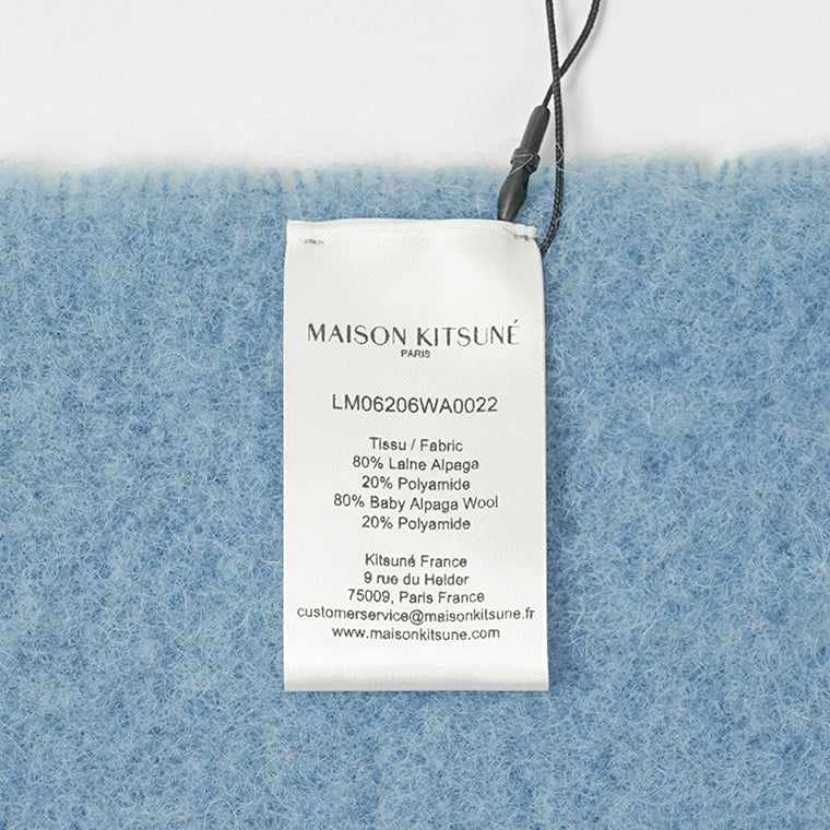 MAISON KITSUNE レディース メンズ マフラー ALPACA SCARF LM06206 WA0022 POWDER BLUE ブルー 0331
