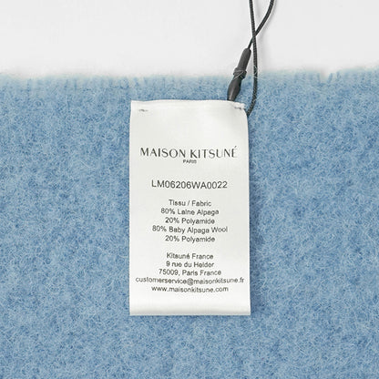 MAISON KITSUNE レディース メンズ マフラー ALPACA SCARF LM06206 WA0022 POWDER BLUE ブルー 0331
