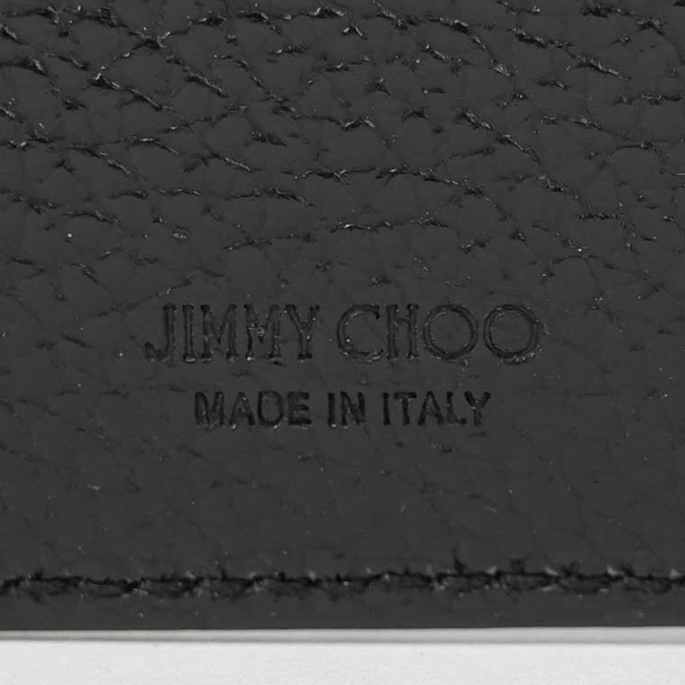 JIMMY CHOO メンズ 2つ折り財布 LUKA LDA ブラック BLACK GUNMETAL