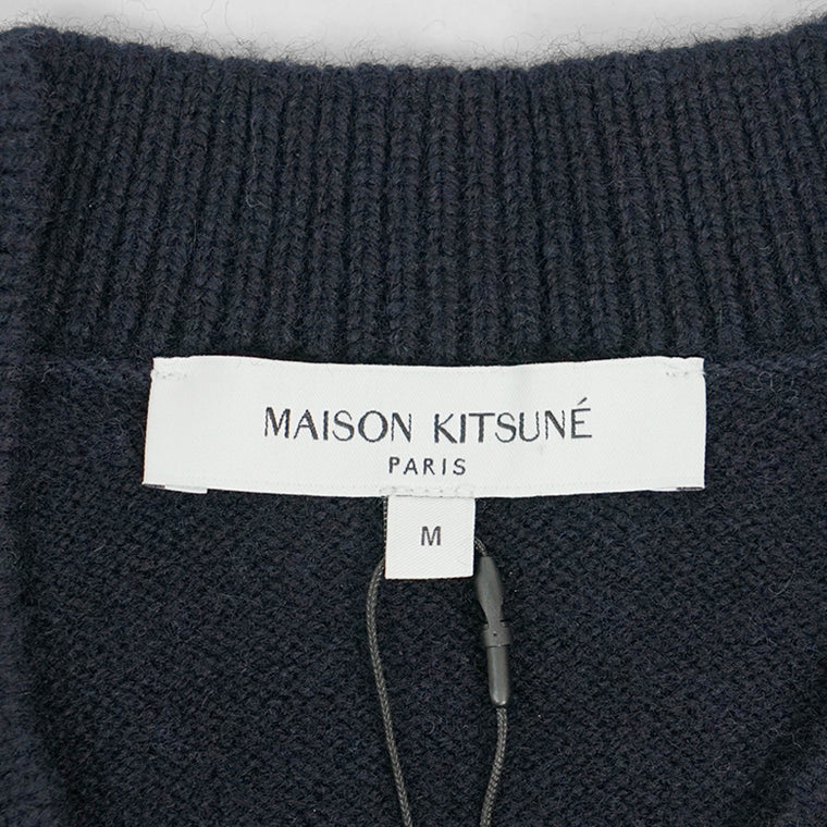 【2024AW CLEARANCE SALE】 MAISON KITSUNE レディース カーディガン BABY FOX PATCH FITTED CARDIGAN LW00508 KT1006 NAVY ネイビー P480