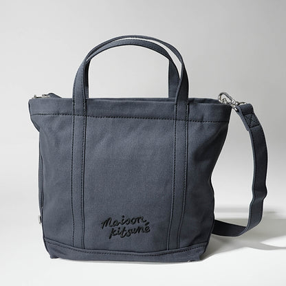 MAISON KITSUNE レディース メンズ トートバッグ FOX HEAD SMALL TOTE LW05103 WW0107 SLATE GREY 0076