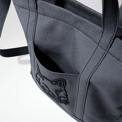MAISON KITSUNE レディース メンズ トートバッグ FOX HEAD SMALL TOTE LW05103 WW0107 SLATE GREY 0076