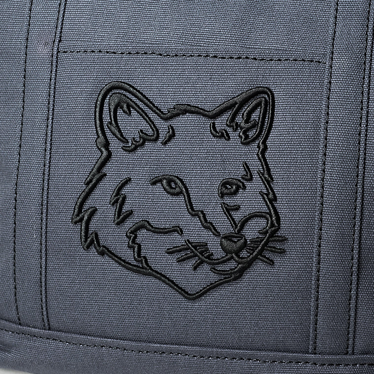 MAISON KITSUNE レディース メンズ トートバッグ FOX HEAD SMALL TOTE LW05103 WW0107 SLATE GREY 0076