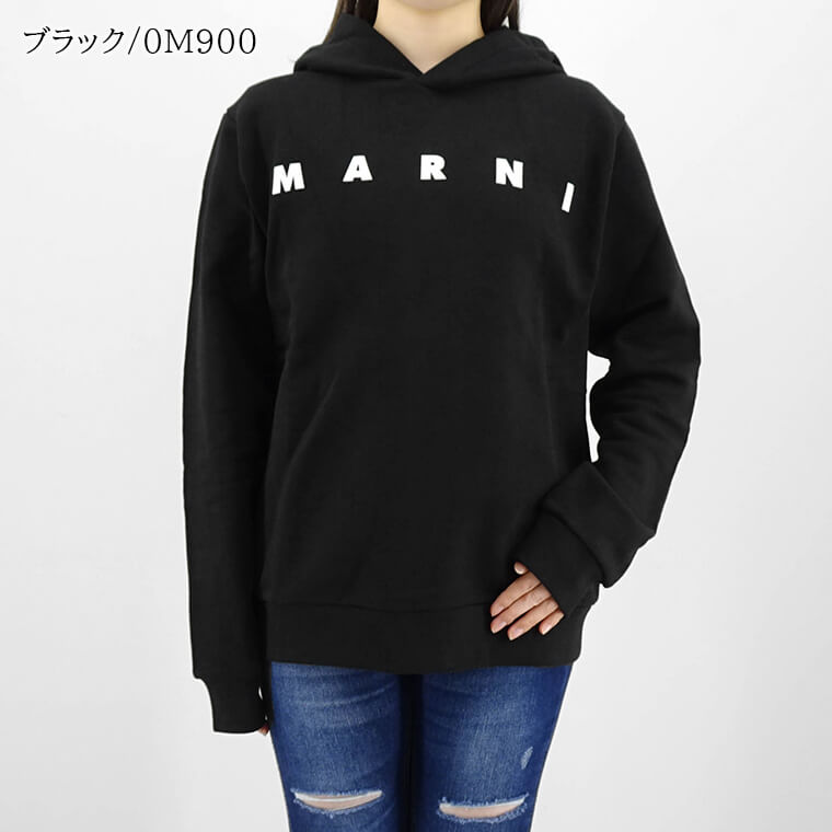 マルニ MARNI KIDS キッズ パーカー ブラック ホワイト ピンク