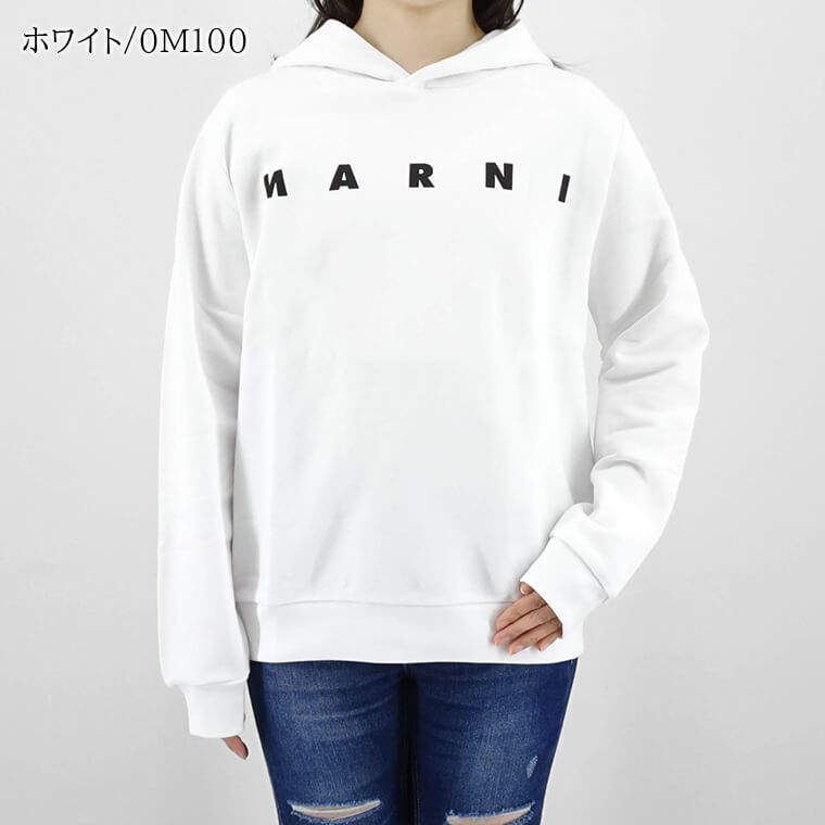 マルニ MARNI KIDS キッズ パーカー ブラック ホワイト ピンク