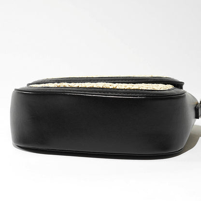 MARNI KIDS キッズ ショルダーバッグ MW113F RAFFIA EFFECT SMILE BAG M01828 M00WR ブラック 0M900