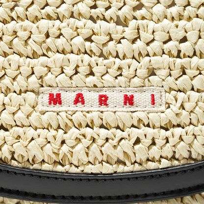 MARNI KIDS キッズ ショルダーバッグ MW113F RAFFIA EFFECT SMILE BAG M01828 M00WR ブラック 0M900