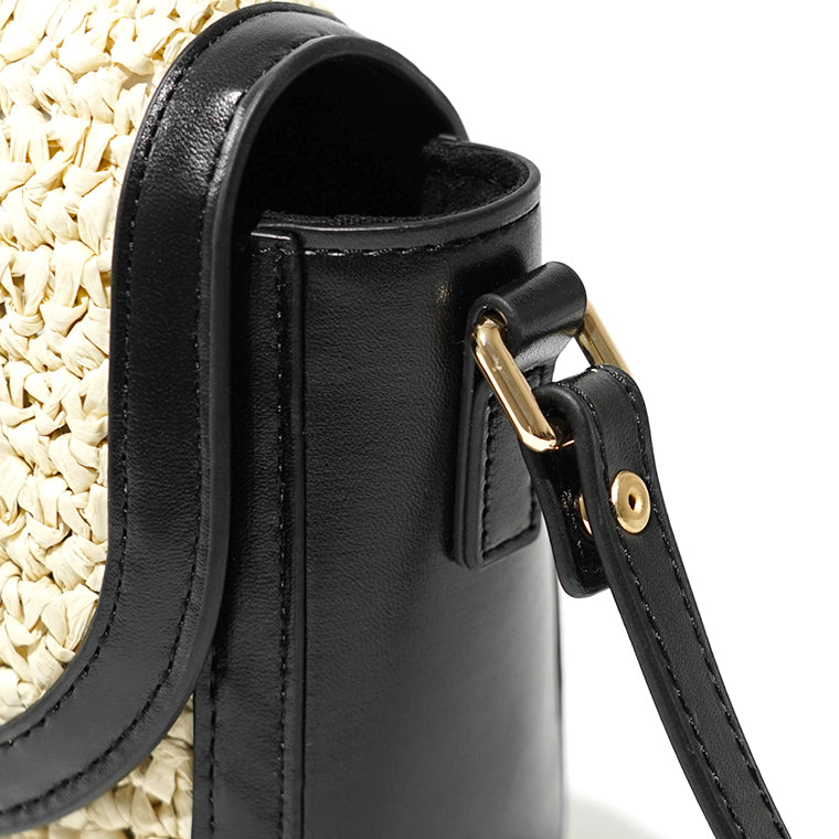 MARNI KIDS キッズ ショルダーバッグ MW113F RAFFIA EFFECT SMILE BAG M01828 M00WR ブラック 0M900