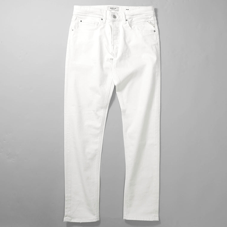 【SUMMER FINAL SALE】 REPLAY メンズ ジーンズ WILLBI M1008 8488781 ホワイト 001