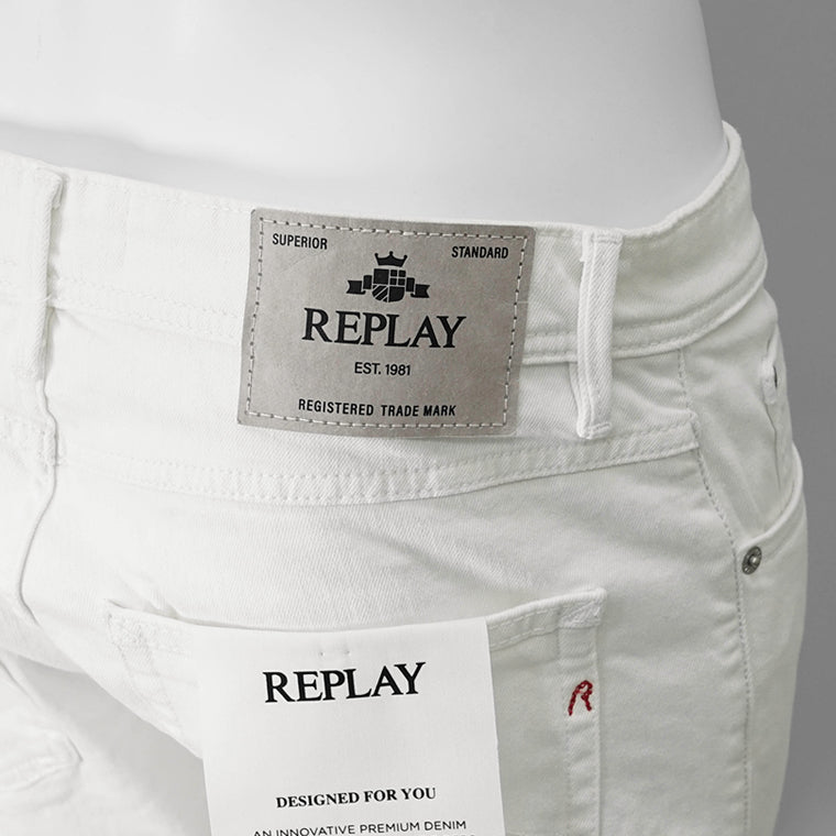【SUMMER FINAL SALE】 REPLAY メンズ ジーンズ WILLBI M1008 8488781 ホワイト 001