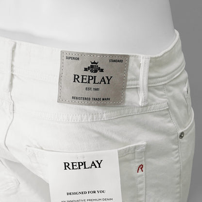 【SUMMER FINAL SALE】 REPLAY メンズ ジーンズ WILLBI M1008 8488781 ホワイト 001