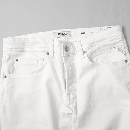 【SUMMER FINAL SALE】 REPLAY メンズ ジーンズ WILLBI M1008 8488781 ホワイト 001