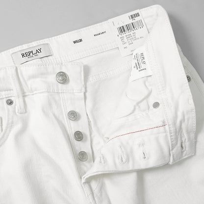 【SUMMER FINAL SALE】 REPLAY メンズ ジーンズ WILLBI M1008 8488781 ホワイト 001