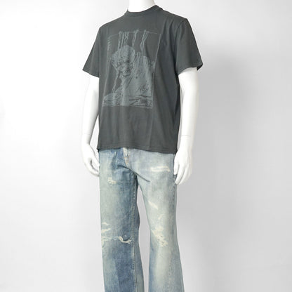 OUR LEGACY メンズ Tシャツ BOX T-SHIRT M2266BA ウォッシュグレー ANGRY FAN MAIL PRINT