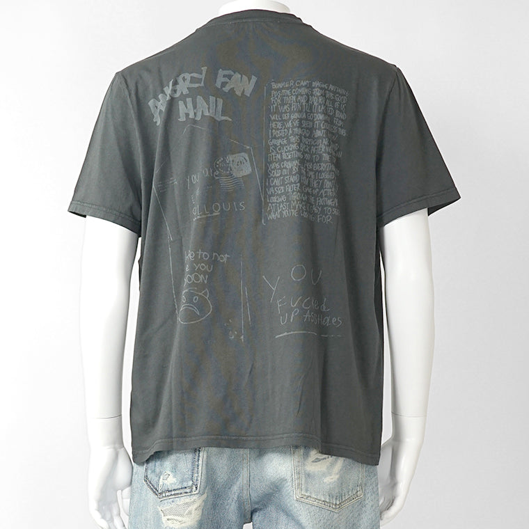 OUR LEGACY メンズ Tシャツ BOX T-SHIRT M2266BA ウォッシュグレー ANGRY FAN MAIL PRINT