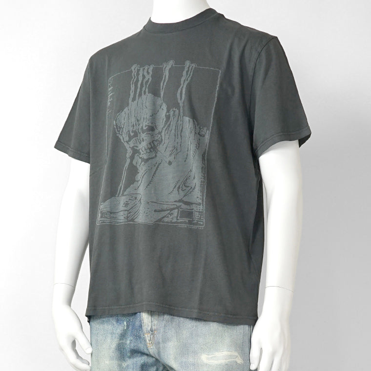 OUR LEGACY メンズ Tシャツ BOX T-SHIRT M2266BA ウォッシュグレー ANGRY FAN MAIL PRINT