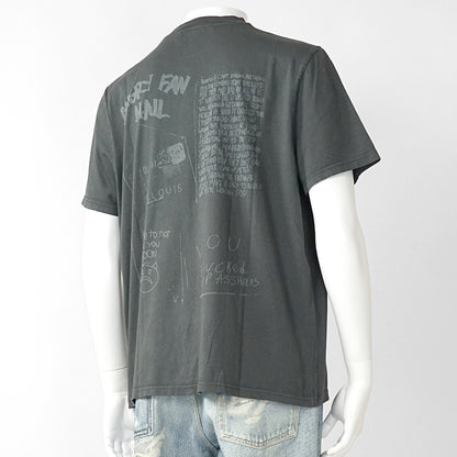 OUR LEGACY メンズ Tシャツ BOX T-SHIRT M2266BA ウォッシュグレー ANGRY FAN MAIL PRINT