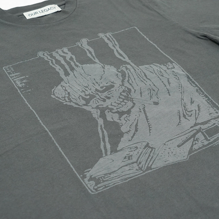 OUR LEGACY メンズ Tシャツ BOX T-SHIRT M2266BA ウォッシュグレー ANGRY FAN MAIL PRINT