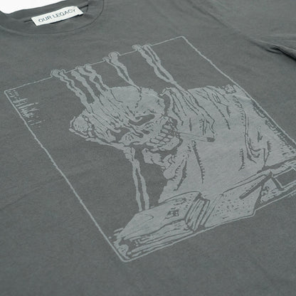OUR LEGACY メンズ Tシャツ BOX T-SHIRT M2266BA ウォッシュグレー ANGRY FAN MAIL PRINT