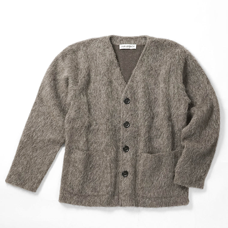 OUR LEGACY メンズ カーディガン CARDIGAN M2266CM モレグレー MOLE GREY HAIRY WOOL