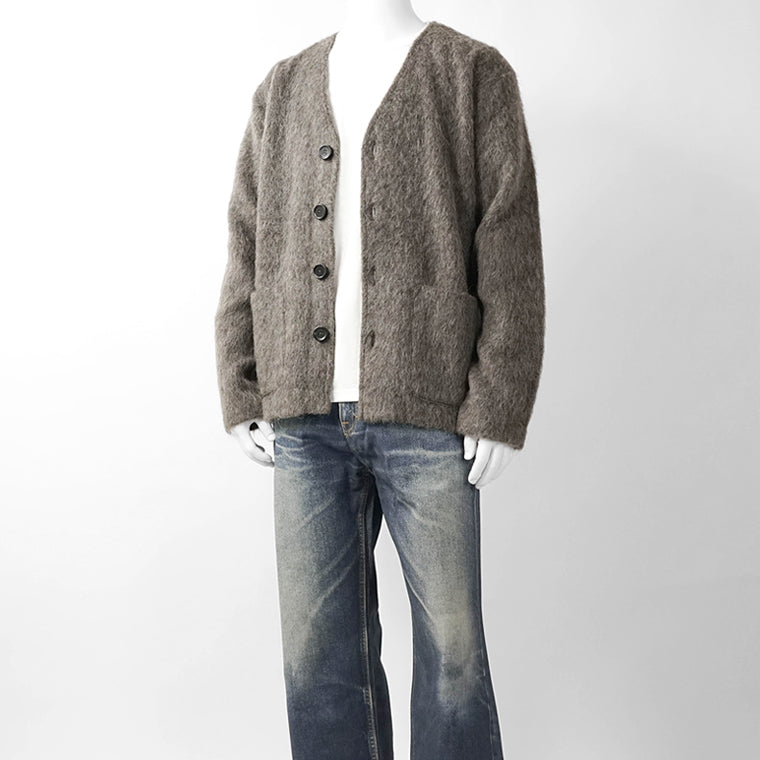 OUR LEGACY メンズ カーディガン CARDIGAN M2266CM モレグレー MOLE GREY HAIRY WOOL