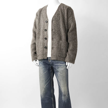 OUR LEGACY メンズ カーディガン CARDIGAN M2266CM モレグレー MOLE GREY HAIRY WOOL