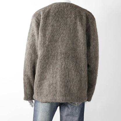OUR LEGACY メンズ カーディガン CARDIGAN M2266CM モレグレー MOLE GREY HAIRY WOOL