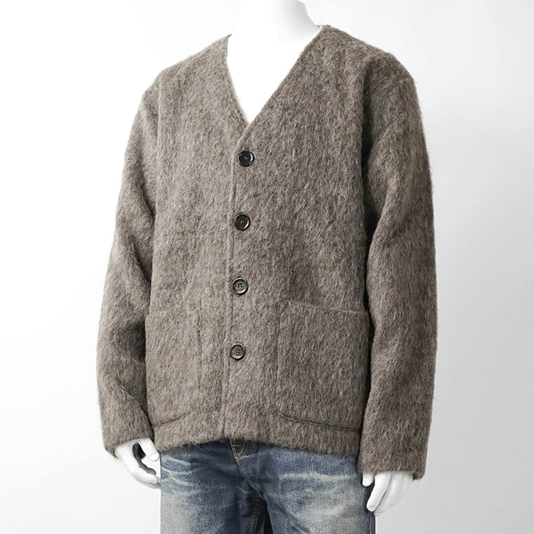 OUR LEGACY メンズ カーディガン CARDIGAN M2266CM モレグレー MOLE GREY HAIRY WOOL