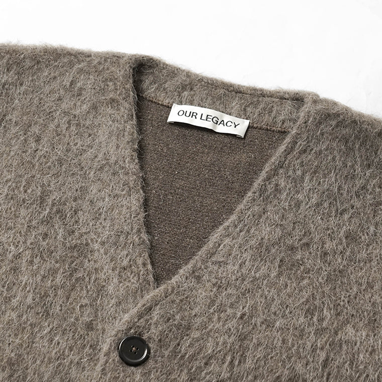 OUR LEGACY メンズ カーディガン CARDIGAN M2266CM モレグレー MOLE GREY HAIRY WOOL