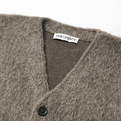 OUR LEGACY メンズ カーディガン CARDIGAN M2266CM モレグレー MOLE GREY HAIRY WOOL