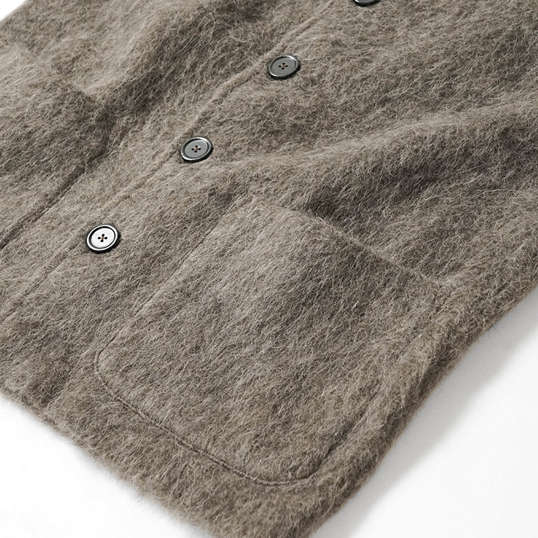 OUR LEGACY メンズ カーディガン CARDIGAN M2266CM モレグレー MOLE GREY HAIRY WOOL