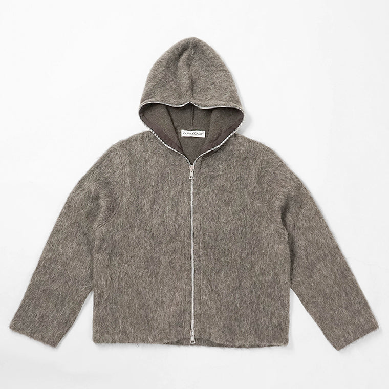 OUR LEGACY メンズ ジップアップパーカー FULL ZIP HOOD M2266FM モレグレー MOLE GREY HAIRY WOOL