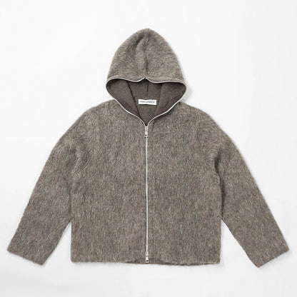 OUR LEGACY メンズ ジップアップパーカー FULL ZIP HOOD M2266FM モレグレー MOLE GREY HAIRY WOOL
