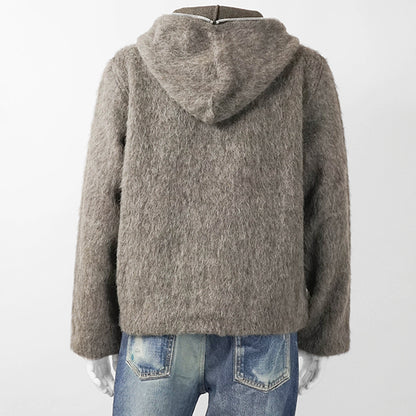 OUR LEGACY メンズ ジップアップパーカー FULL ZIP HOOD M2266FM モレグレー MOLE GREY HAIRY WOOL