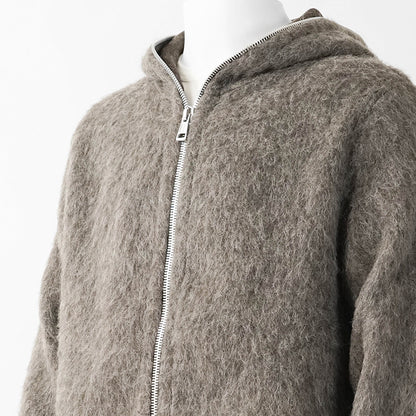 OUR LEGACY メンズ ジップアップパーカー FULL ZIP HOOD M2266FM モレグレー MOLE GREY HAIRY WOOL