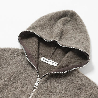 OUR LEGACY メンズ ジップアップパーカー FULL ZIP HOOD M2266FM モレグレー MOLE GREY HAIRY WOOL