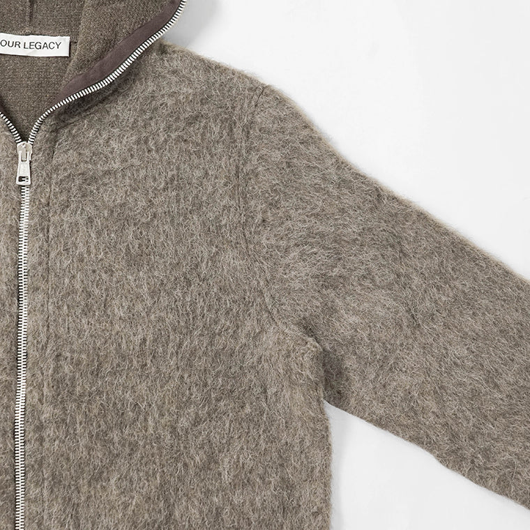 OUR LEGACY メンズ ジップアップパーカー FULL ZIP HOOD M2266FM モレグレー MOLE GREY HAIRY WOOL