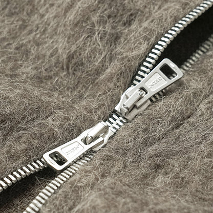 OUR LEGACY メンズ ジップアップパーカー FULL ZIP HOOD M2266FM モレグレー MOLE GREY HAIRY WOOL