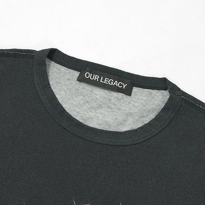 OUR LEGACY メンズ Tシャツ NEW BOX T-SHIRT M2266NC ブラック CYBERNETIC ANGEL PRINT