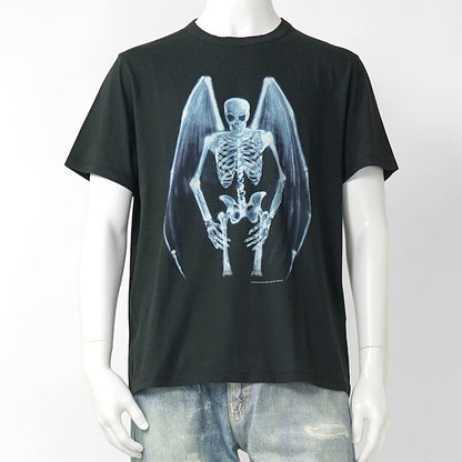 OUR LEGACY メンズ Tシャツ NEW BOX T-SHIRT M2266NF ブラック FALLEN ANGEL PRINT