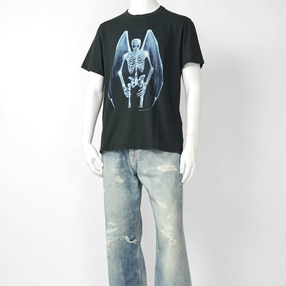 OUR LEGACY メンズ Tシャツ NEW BOX T-SHIRT M2266NF ブラック FALLEN ANGEL PRINT