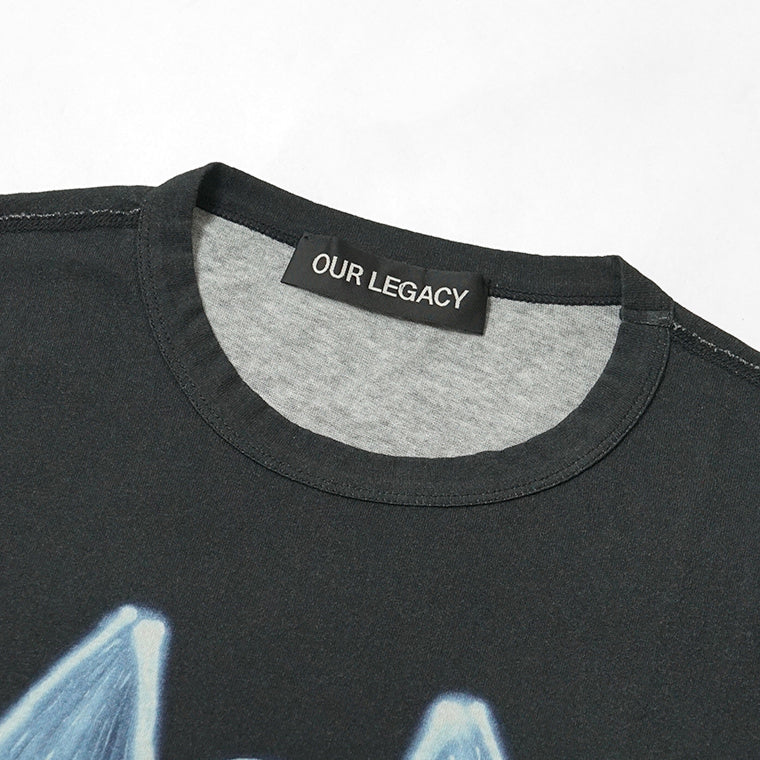 OUR LEGACY メンズ Tシャツ NEW BOX T-SHIRT M2266NF ブラック FALLEN ANGEL PRINT