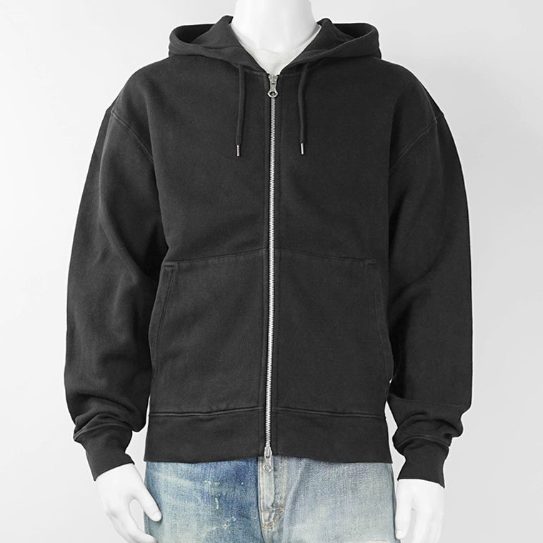OUR LEGACY メンズ ジップアップパーカー RASCAL HOOD M2266RW ウォッシュブラック WASHED BLACK STAR FLEECE