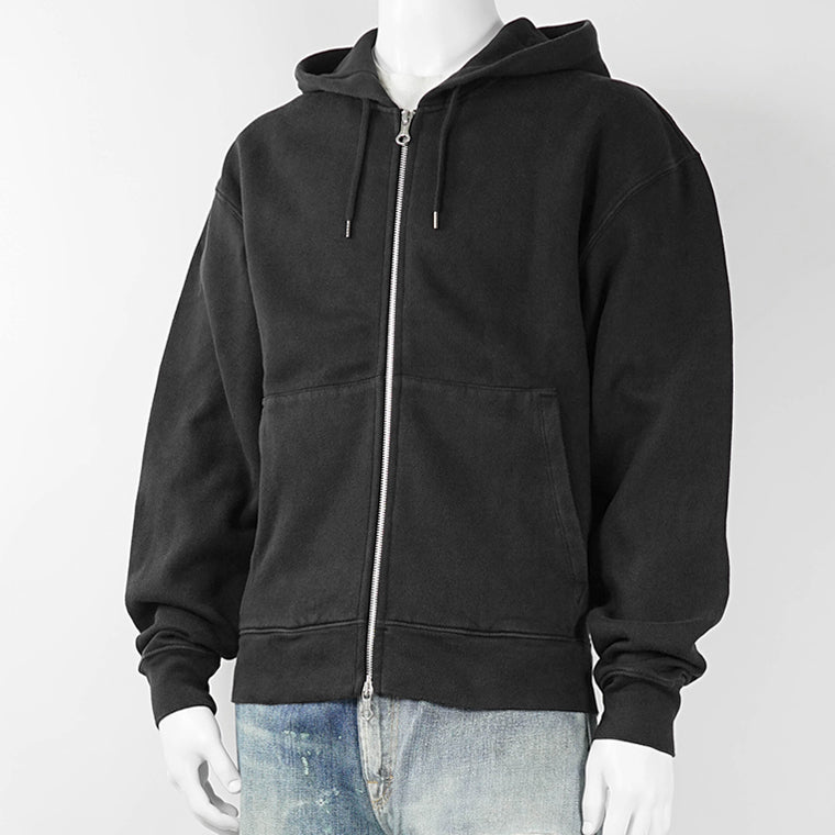 OUR LEGACY メンズ ジップアップパーカー RASCAL HOOD M2266RW ウォッシュブラック WASHED BLACK STAR FLEECE