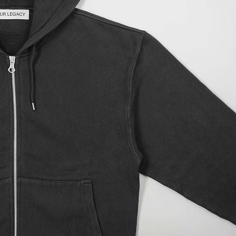 OUR LEGACY メンズ ジップアップパーカー RASCAL HOOD M2266RW ウォッシュブラック WASHED BLACK STAR FLEECE