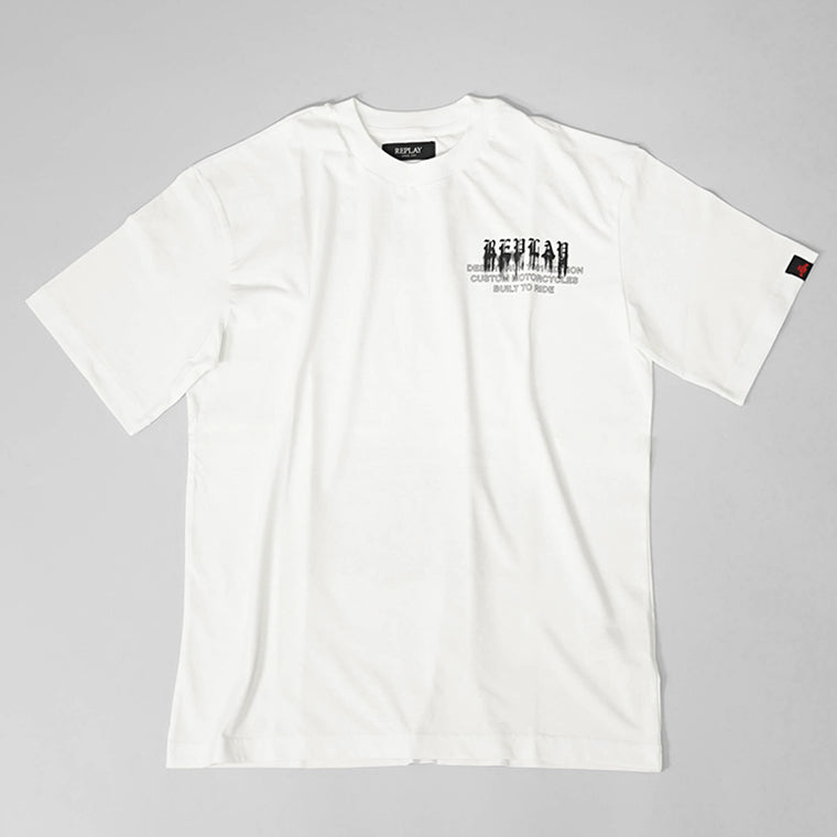 【SUMMER FINAL SALE】 REPLAY メンズ Tシャツ M3054 2660 オフホワイト 011