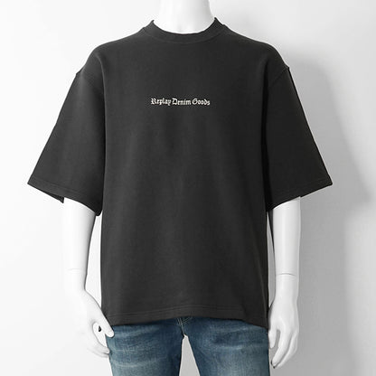 【2026SS SUMMER SALE】REPLAY メンズ スウェットTシャツ SHORT SLEEVED CREW NECK SWEATSHIRT M3316 23802 ブラック 098